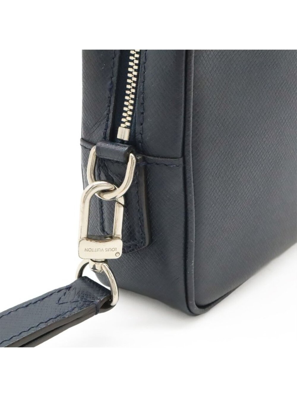 Louis Vuitton Taiga Pochette Kasai Clutch Handbag Blue Marine Navy - Picture 7 of 8